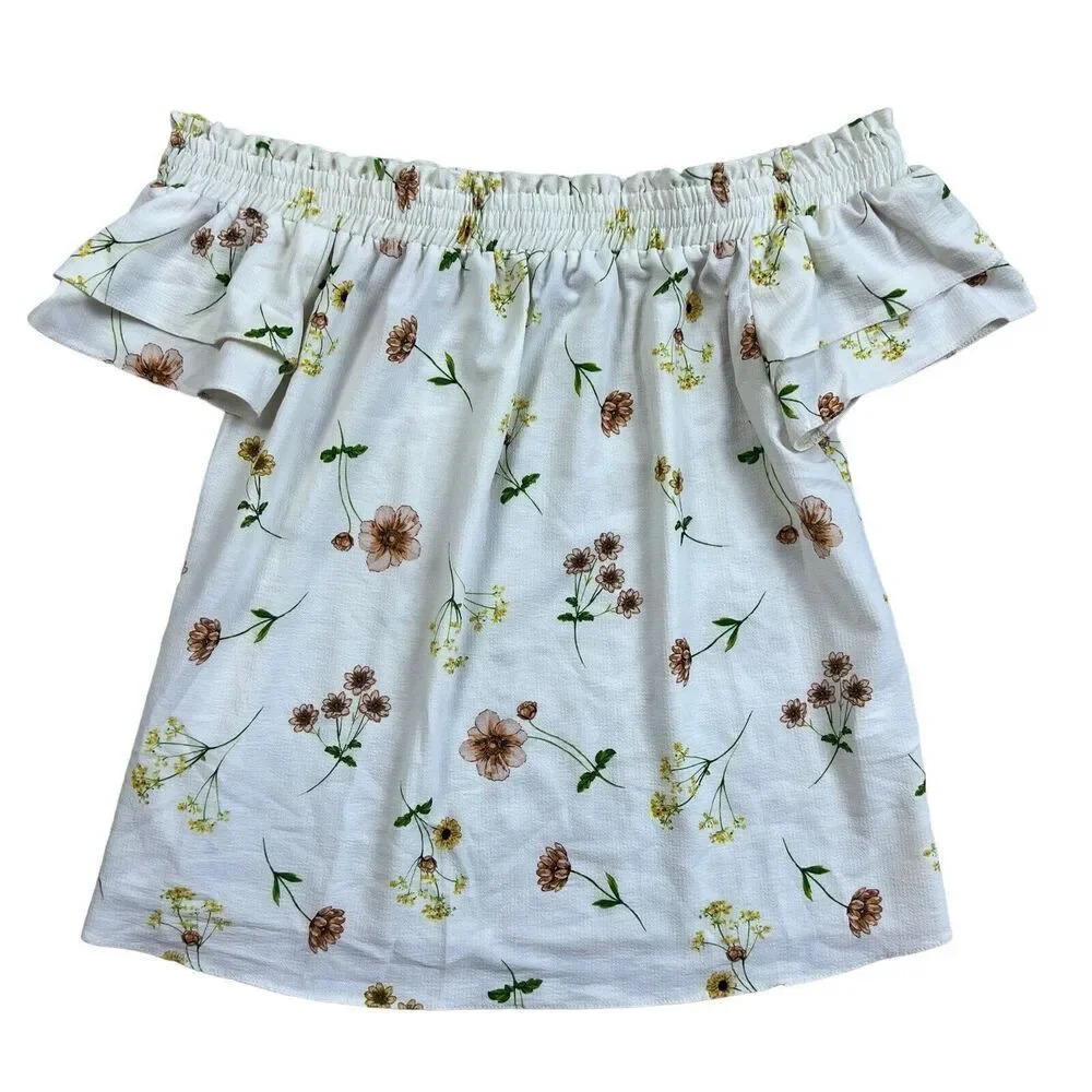 Atmosphere Flowy Floral Off Shoulder Top Size Small